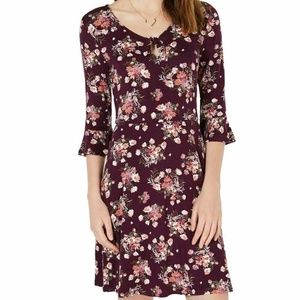 Ultra Flirt Keyhole Bell Sleeve Dress NWT Juniors